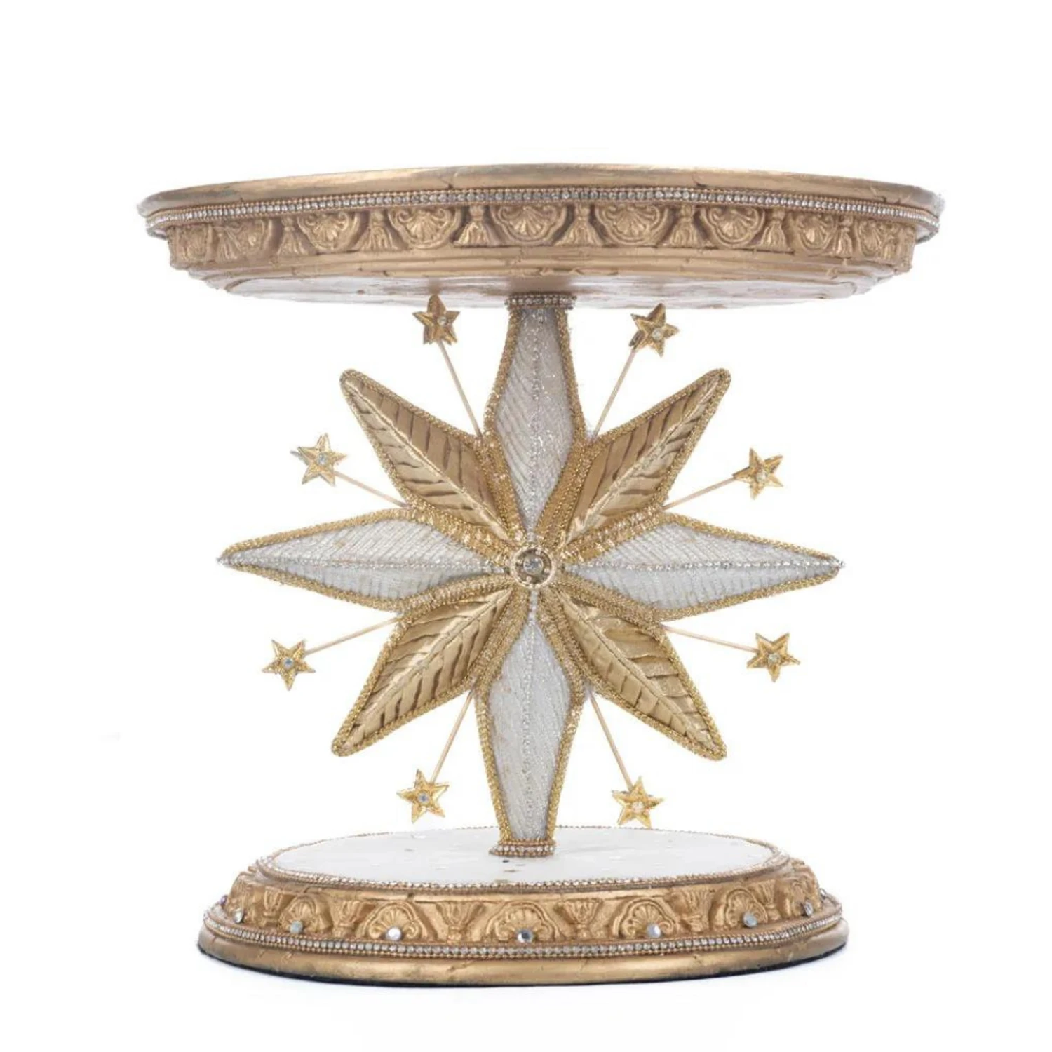 Katherine's Collection 10.75" Starry Nights Bethlehem Star Cake Stand 28-328020 1 Katherine's Collection 10.75" Starry Nights Bethlehem Star Cake Stand 28-328020