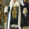 Raz 24.25" Evergreen And Gold Santa Figure Christmas Decoration 4202398