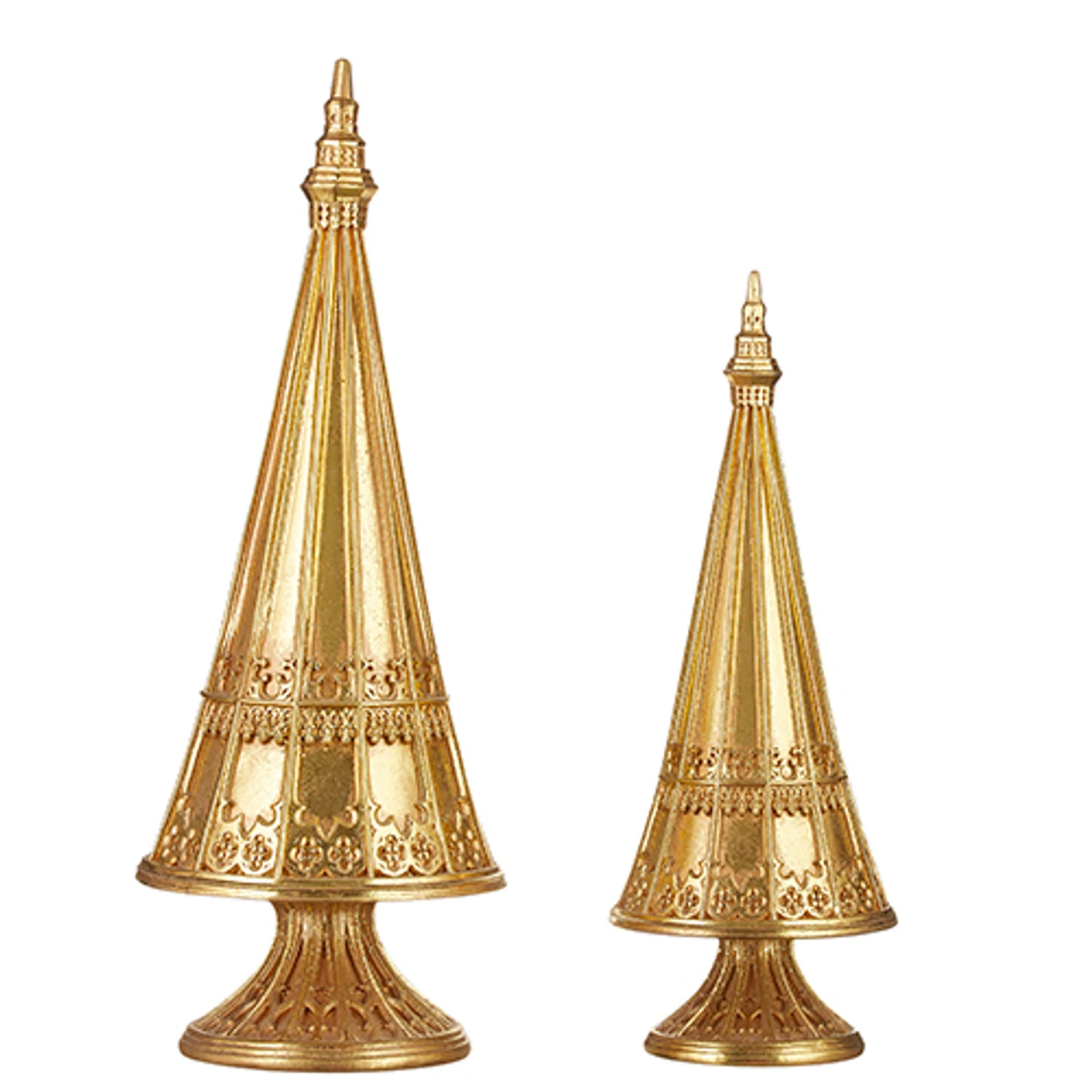 Raz Set Of 2 Gold Leaf Christmas Tree Decoration 4210224 2 Raz Set Of 2 Gold Leaf Christmas Tree Decoration 4210224 - Image 2