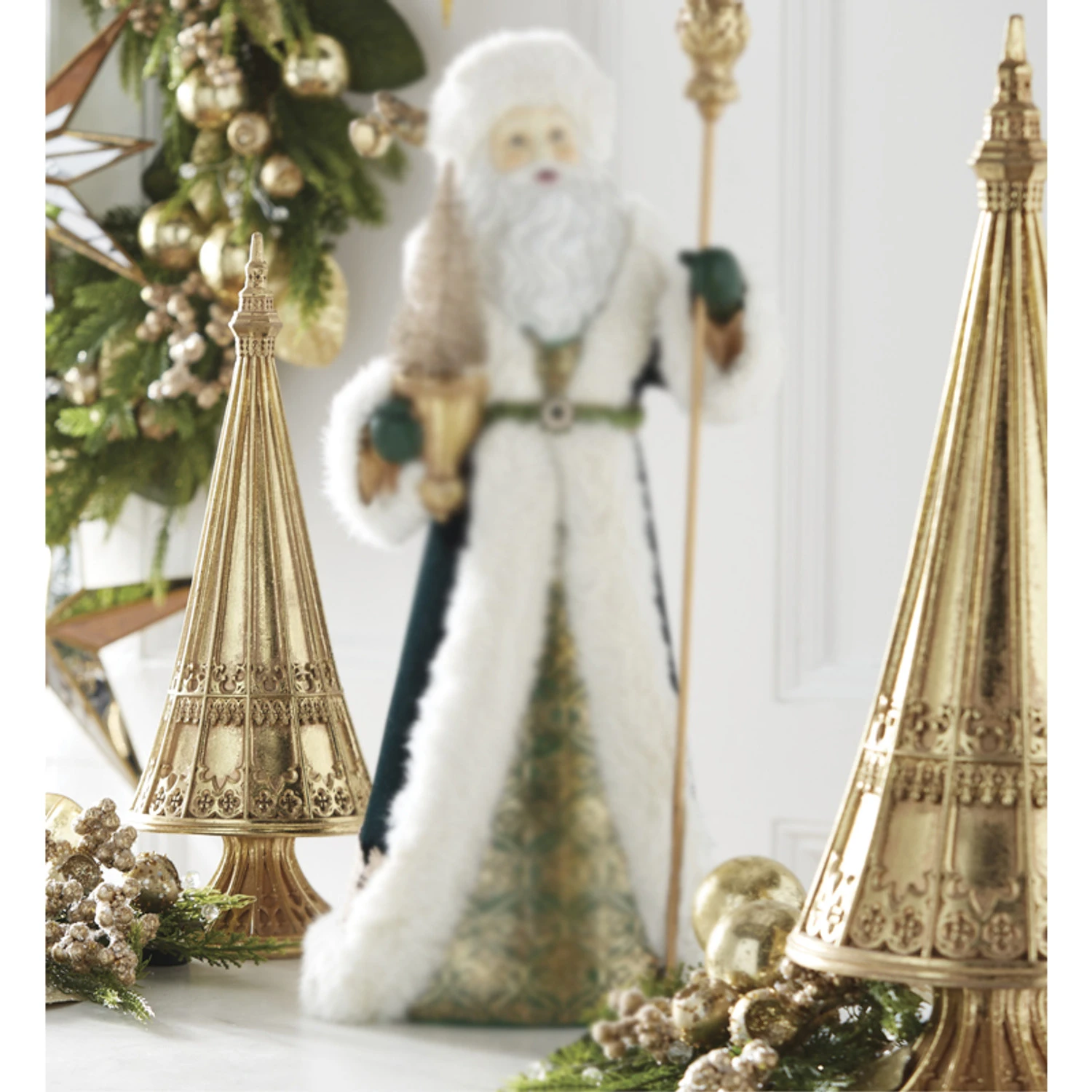 Raz Set Of 2 Gold Leaf Christmas Tree Decoration 4210224 1 Raz Set Of 2 Gold Leaf Christmas Tree Decoration 4210224