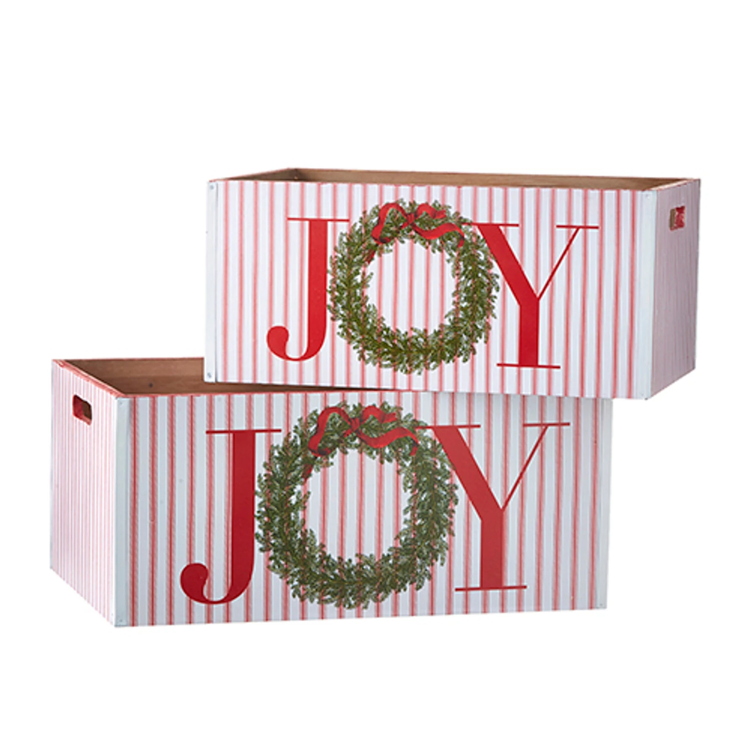 Raz Set Of 2 17.75" Joy Crates Christmas Decorations 4212313 2 Raz Set Of 2 17.75" Joy Crates Christmas Decorations 4212313 - Image 2