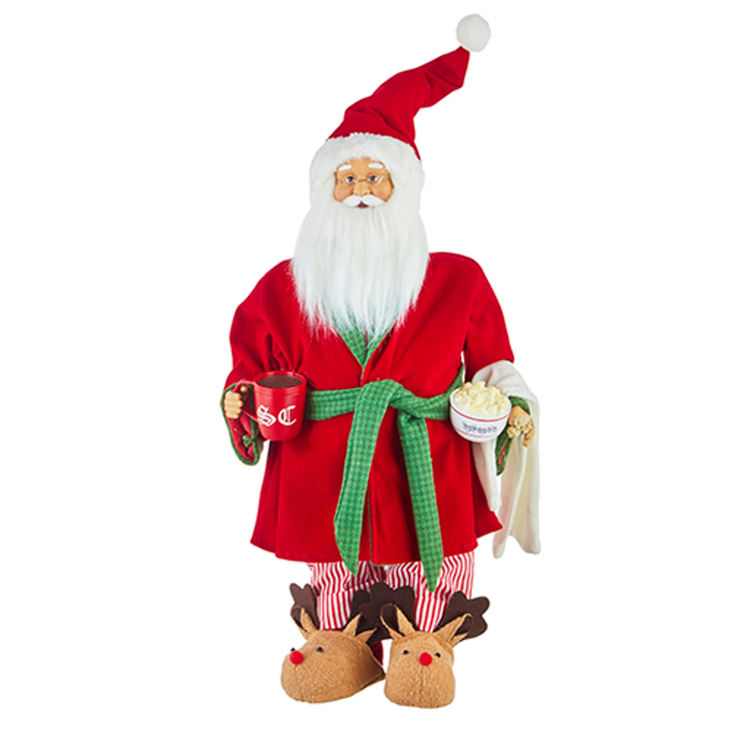Raz 24.25" Santa In Robe Christmas Figure 4215516 2 Raz 24.25" Santa In Robe Christmas Figure 4215516 - Image 2