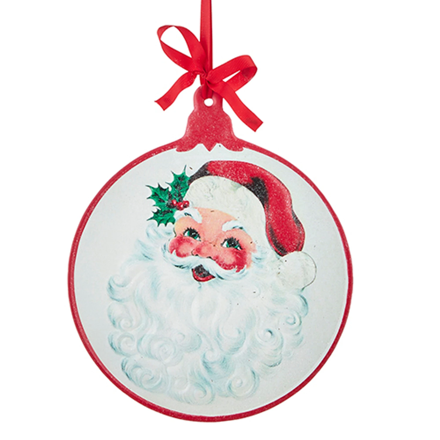 Raz 11.25" Santa Embossed Metal Wall Christmas Ornament 4221322 1 Raz 11.25" Santa Embossed Metal Wall Christmas Ornament 4221322