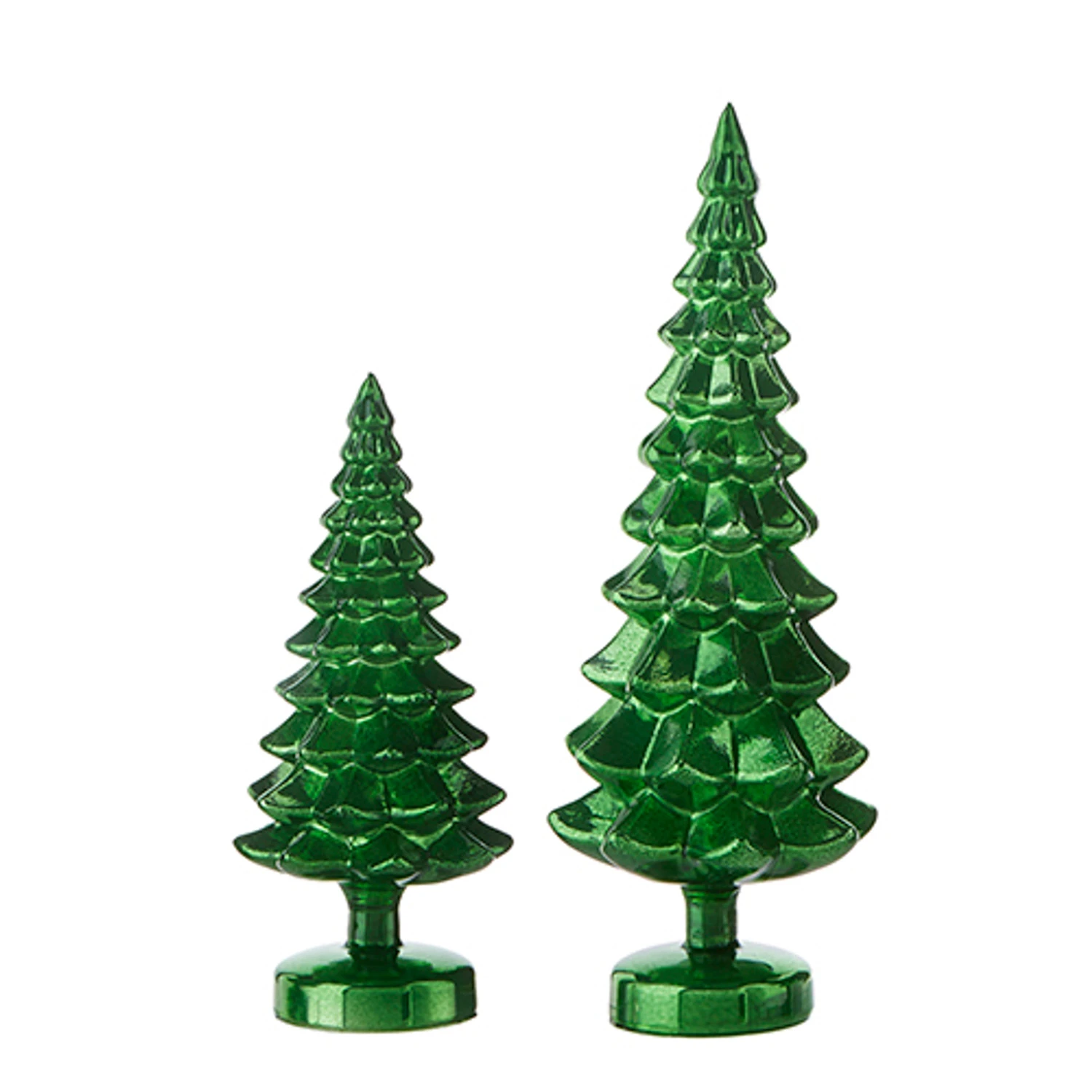 Raz Set Of 2 Green Glass Tree Christmas Decoration 4222940 2 Raz Set Of 2 Green Glass Tree Christmas Decoration 4222940 - Image 2