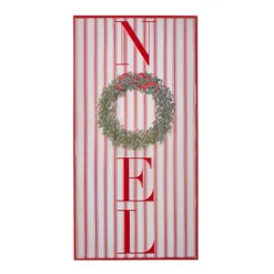Raz Red And White Striped Joy Or Noel Metal Framed Christmas Sign -Christmas Decoration Sale 4259016 30970.1657917819