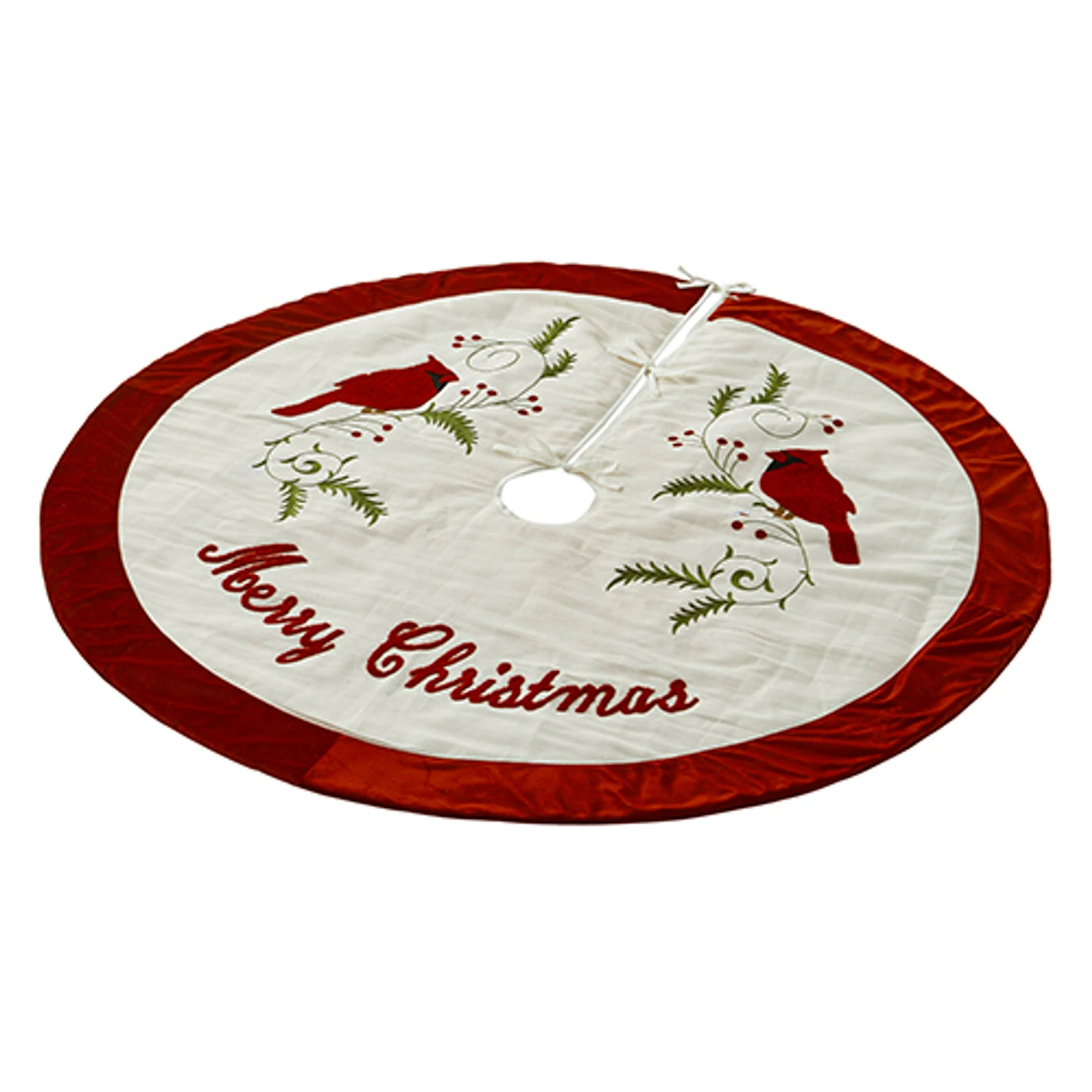 Raz 52" Cardinal Christmas Tree Skirt 4271801 1 Raz 52" Cardinal Christmas Tree Skirt 4271801