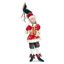 Raz 16" Red And Plaid Posable Christmas Elf Figure 4302355 -Christmas Decoration Sale 4302355a 08178.1686778659