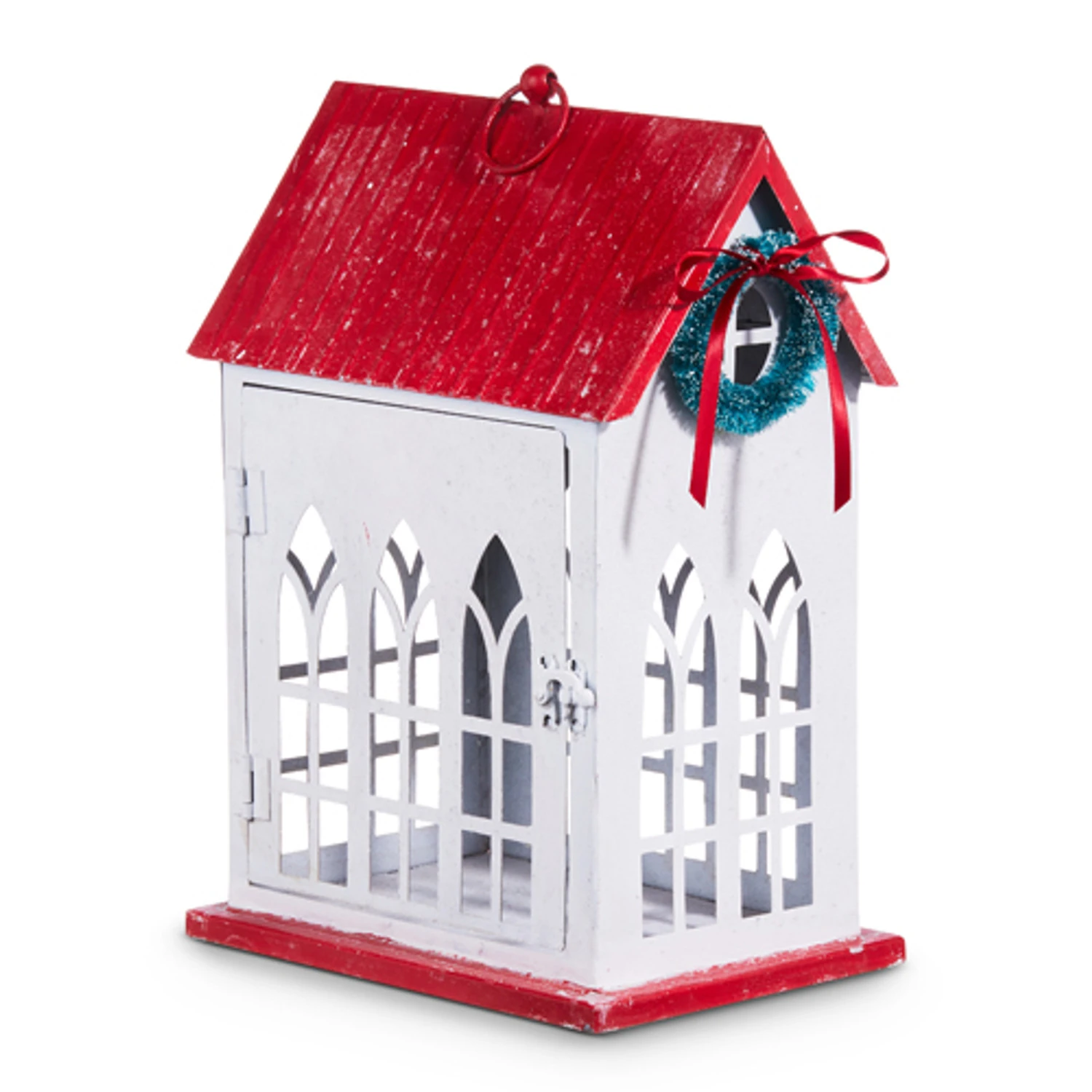 Raz 13.5" Red Roof House Christmas Decoration 4312336 2 Raz 13.5" Red Roof House Christmas Decoration 4312336 - Image 2