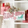 Raz 28"Sleigh Rides Christmas Wall Sign 4312375