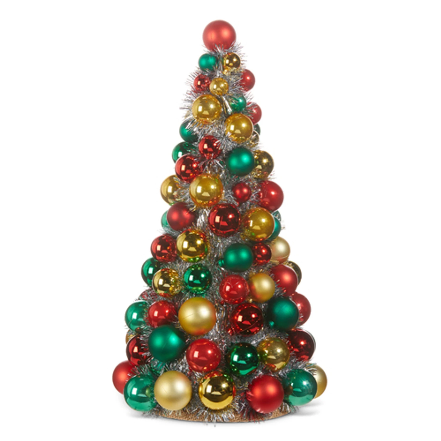 Raz 10", 13", Or 15.5" Red, Green And Gold Ball Ornament Christmas Tree 3 Raz 10", 13", Or 15.5" Red, Green And Gold Ball Ornament Christmas Tree - Image 3