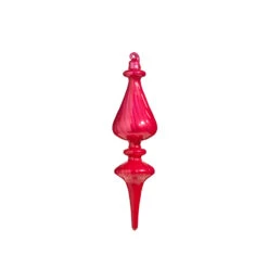 Raz 9.75" Pink, Red, Or Green Blown Glass Finial Christmas Ornament 4322881 -Christmas Decoration Sale 4322881a 00713.1684329059