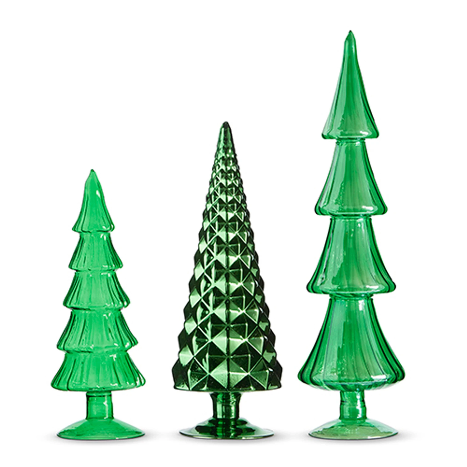 Raz Set Of 3 Green Glass Trees Christmas Decoration 4322913 1 Raz Set Of 3 Green Glass Trees Christmas Decoration 4322913