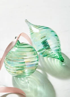 Raz 5" Green Blown Glass Christmas Ornament 4324513