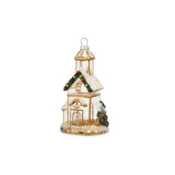 Raz 5" Gold And Clear Church Glass Christmas Ornament 4324586 -Christmas Decoration Sale 4324586a 38583.1684951585