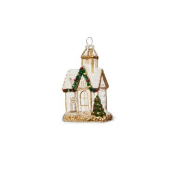 Raz 5" Gold And Clear Church Glass Christmas Ornament 4324586 -Christmas Decoration Sale 4324586b 96467.1684951588