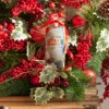 Raz 6" Santa Portrait Glass Christmas Ornament 4324617