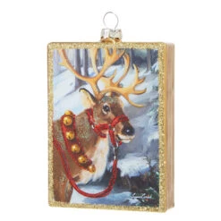 Raz 4.5" Santa Or Reindeer Painted Style Glass Christmas Ornament 5 Raz 4.5" Santa Or Reindeer Painted Style Glass Christmas Ornament -Christmas Decoration Sale 4324628 80244.1684956944