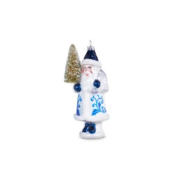 Raz 5.5" Delft Santa With Tree Glass Christmas Ornament 4352893 -Christmas Decoration Sale 4352893b 76013.1685539525