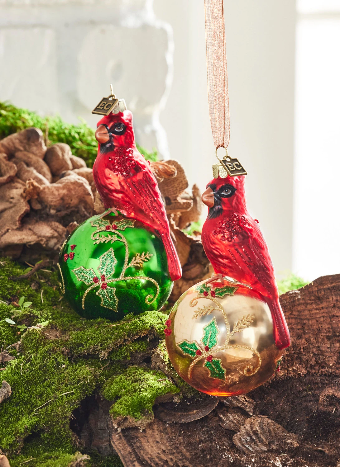 Raz Eric Cortina 5" Elegant Cardinal Glass Christmas Ornament 4353115 1 Raz Eric Cortina 5" Elegant Cardinal Glass Christmas Ornament 4353115