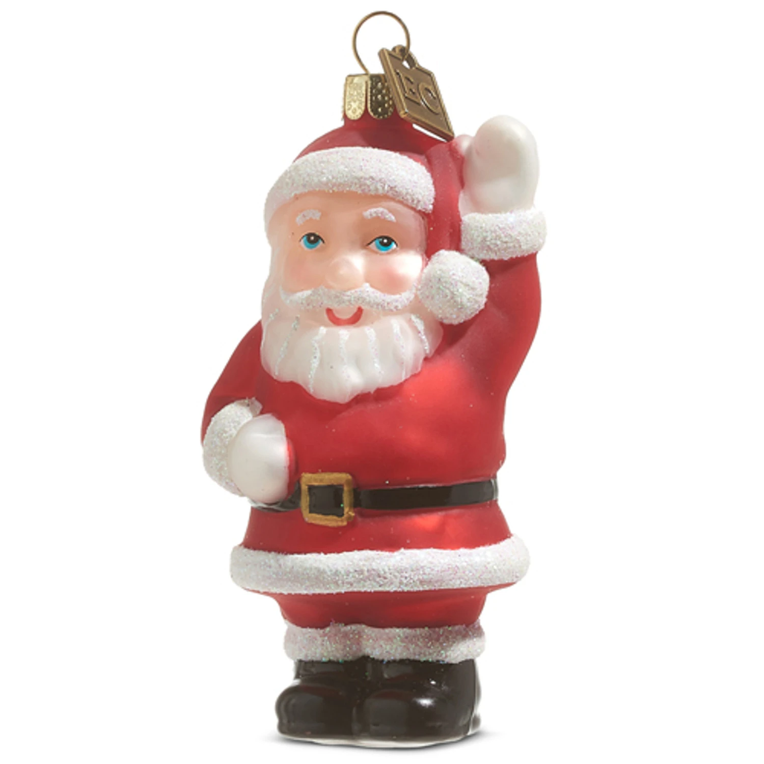 Raz Eric Cortina 3.5" Or 8" Waving Santa Blow Mold Glass Christmas Ornament 3 Raz Eric Cortina 3.5" Or 8" Waving Santa Blow Mold Glass Christmas Ornament - Image 3