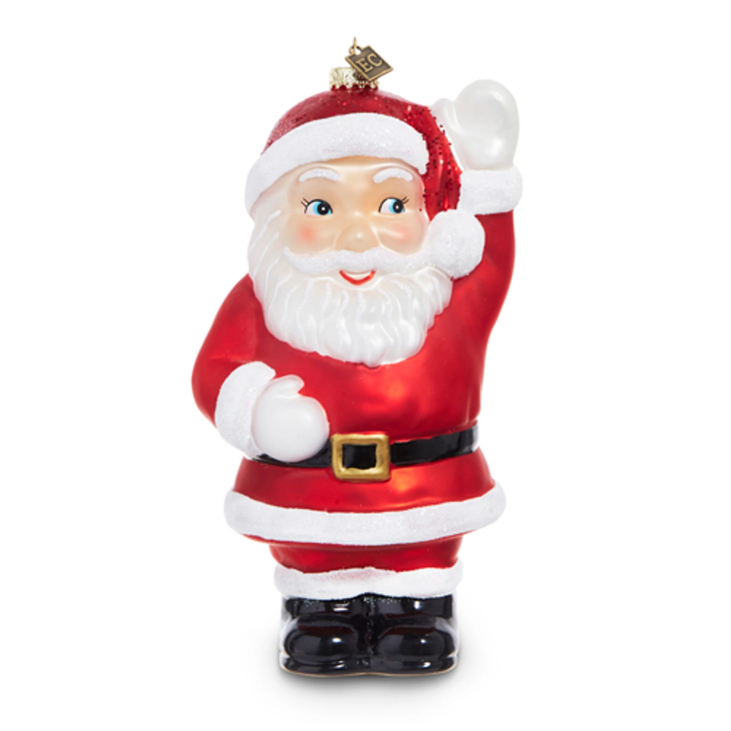Raz Eric Cortina 3.5" Or 8" Waving Santa Blow Mold Glass Christmas Ornament 2 Raz Eric Cortina 3.5" Or 8" Waving Santa Blow Mold Glass Christmas Ornament - Image 2