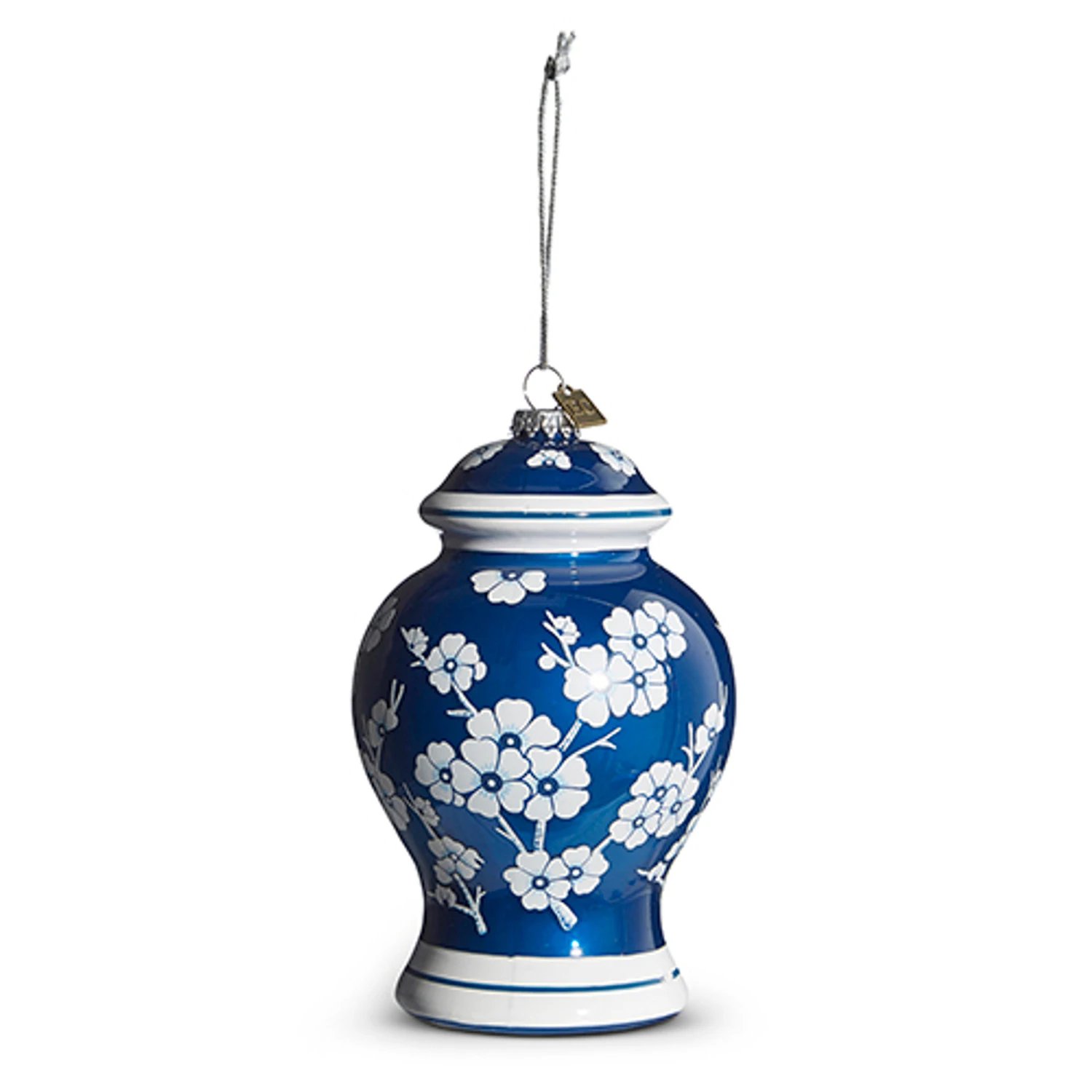 Raz Eric Cortina 6.5" Blue Delft Ginger Jar Glass Christmas Ornament 4353182 1 Raz Eric Cortina 6.5" Blue Delft Ginger Jar Glass Christmas Ornament 4353182