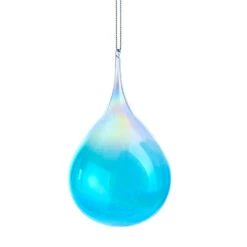 Kurt Adler 5" Blue Drop Glass Christmas Ornament D3554 -Christmas Decoration Sale D3554b 78442.1653324570