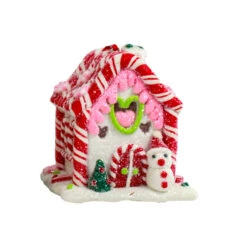 Kurt Adler Set Of 3 Battery Operated Lighted Claydough Gingerbread Candy House Christmas Ornament D4107 -Christmas Decoration Sale D4107b 91231.1653329776