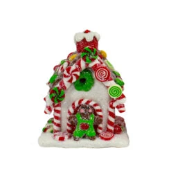 Kurt Adler Set Of 3 Battery Operated Lighted Claydough Gingerbread Candy House Christmas Ornament D4107 -Christmas Decoration Sale D4107c 58882.1653329779