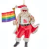 Kurt Adler 5" Rainbow Pride Santa Christmas Ornament E0755