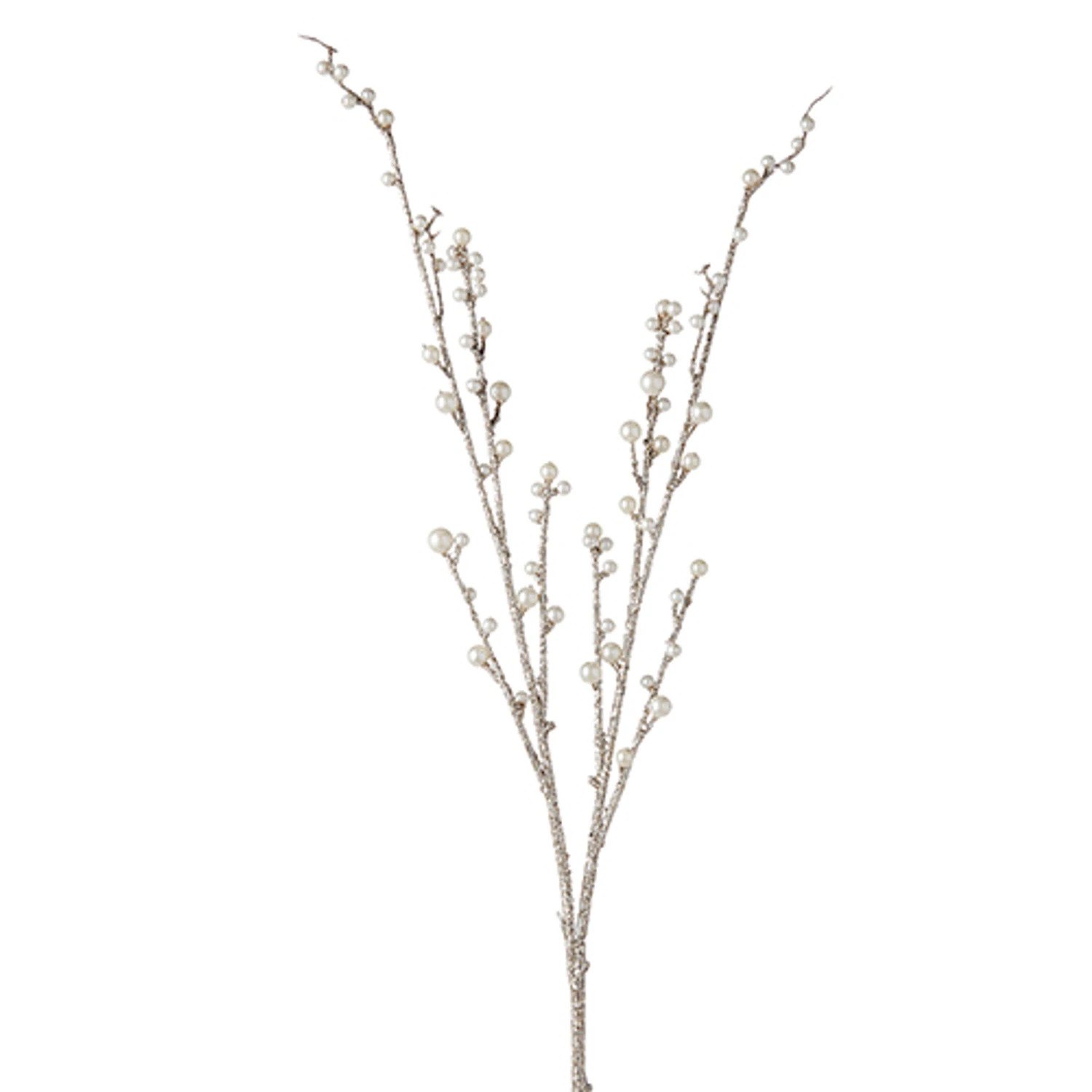 Raz 35" Glittered Pearl Branch Christmas Tree Pick F4217554 2 Raz 35" Glittered Pearl Branch Christmas Tree Pick F4217554 - Image 2