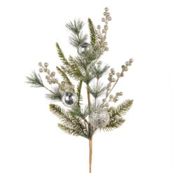 Raz 16" Or 27" Pine And Berry With Silver Ball Ornament Christmas Tree Spray 5 Raz 16" Or 27" Pine And Berry With Silver Ball Ornament Christmas Tree Spray -Christmas Decoration Sale F4306665 13437.1686059763