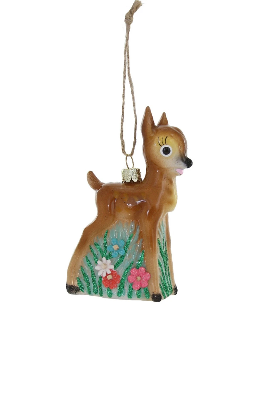 Cody Foster 4" Kitsch Deer Glass Christmas Ornament GO-4057 1 Cody Foster 4" Kitsch Deer Glass Christmas Ornament GO-4057
