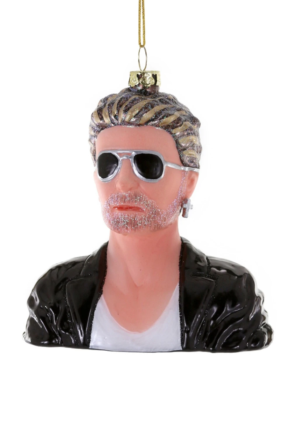 Cody Foster 5" George Michael Glass Christmas Ornament GO-8191 1 Cody Foster 5" George Michael Glass Christmas Ornament GO-8191
