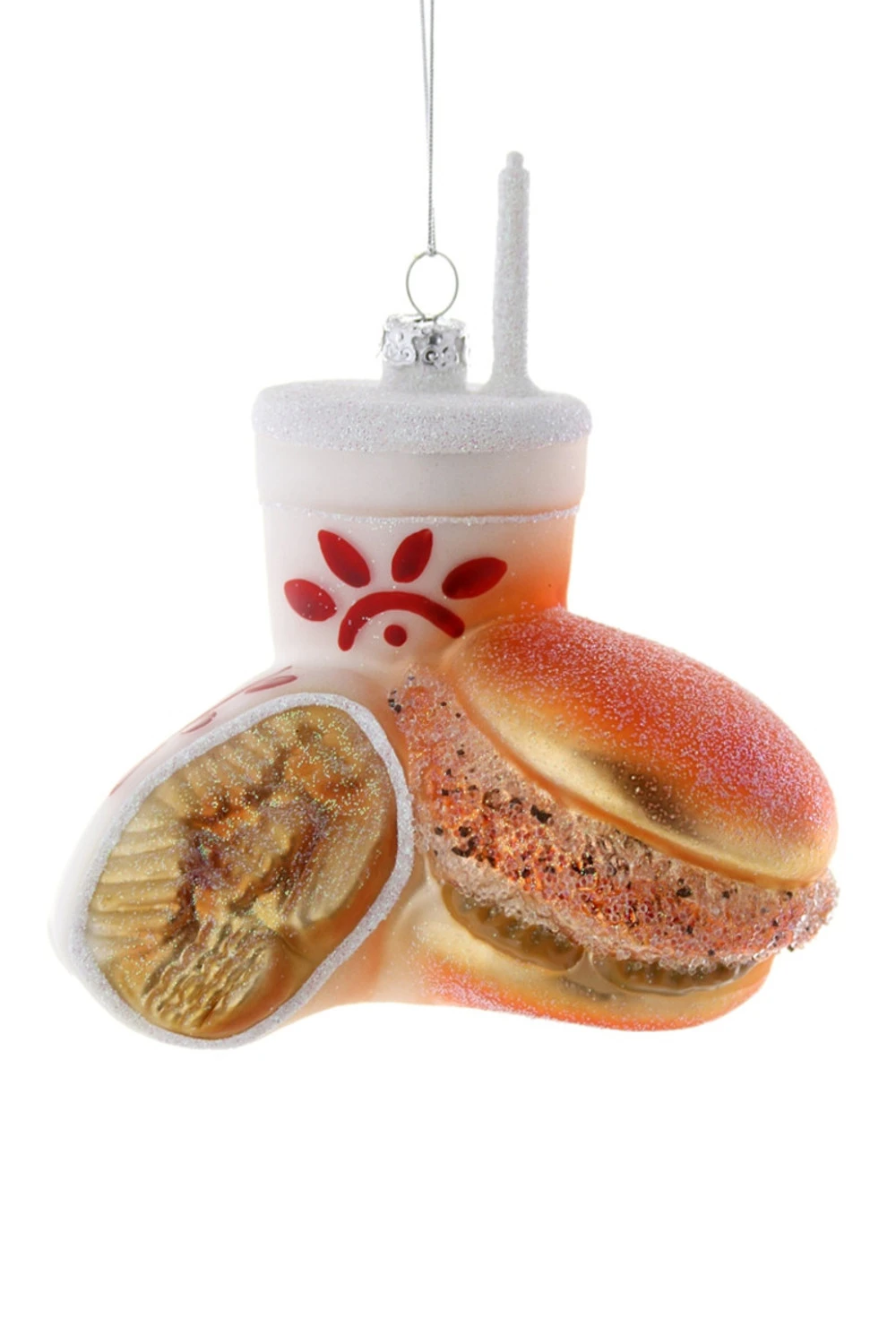 Cody Foster 5" Fast Food Chicken Sandwich Glass Christmas Ornament GO-8337 2 Cody Foster 5" Fast Food Chicken Sandwich Glass Christmas Ornament GO-8337 - Image 2