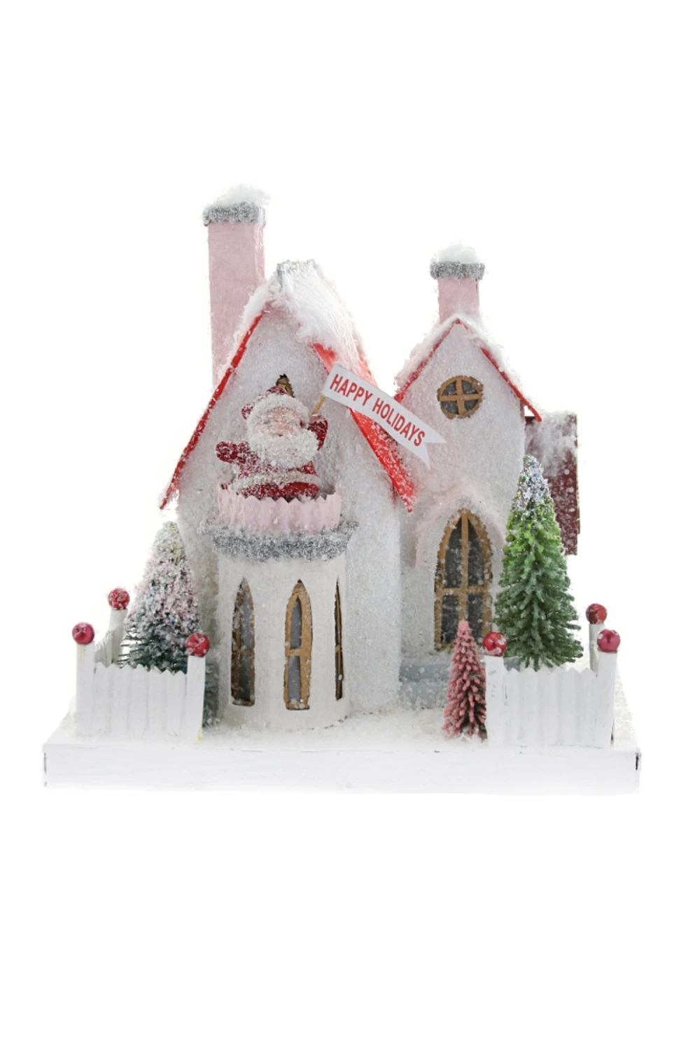 Cody Foster 8.5" Santa's House Vintage Inspired Putz Christmas House HOU-305 1 Cody Foster 8.5" Santa's House Vintage Inspired Putz Christmas House HOU-305