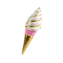 December Diamonds 29.5" Large Hanging Pink And Gold Ice Cream Christmas Figure 08-08842