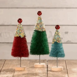Bethany Lowe Set Of 3 Christmas Cupcake Trees Christmas Decoration LC1541