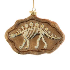 Kurt Adler 4.75" Noble Gems Dinosaur Fossil Glass Christmas Ornament NB1726 -Christmas Decoration Sale NB1726C 46224.1653417149