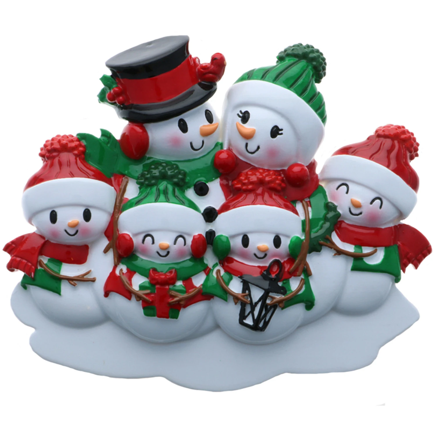 Snowman Family Of 6 Personalized Christmas Ornament OR2255-6 3 Snowman Family Of 6 Personalized Christmas Ornament OR2255-6 - Image 3