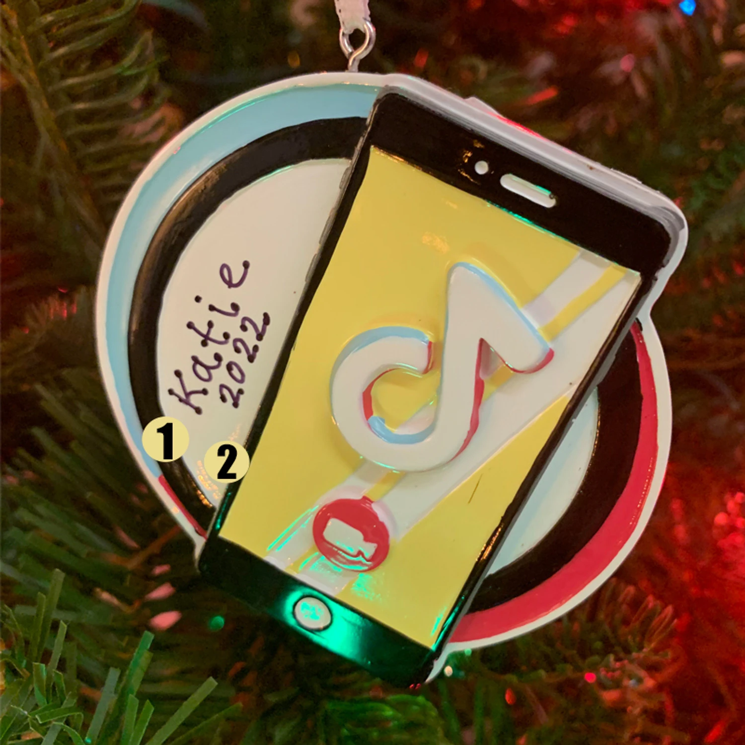 Cell Phone Dance App Personalized Christmas Ornament OR2292 1 Cell Phone Dance App Personalized Christmas Ornament OR2292