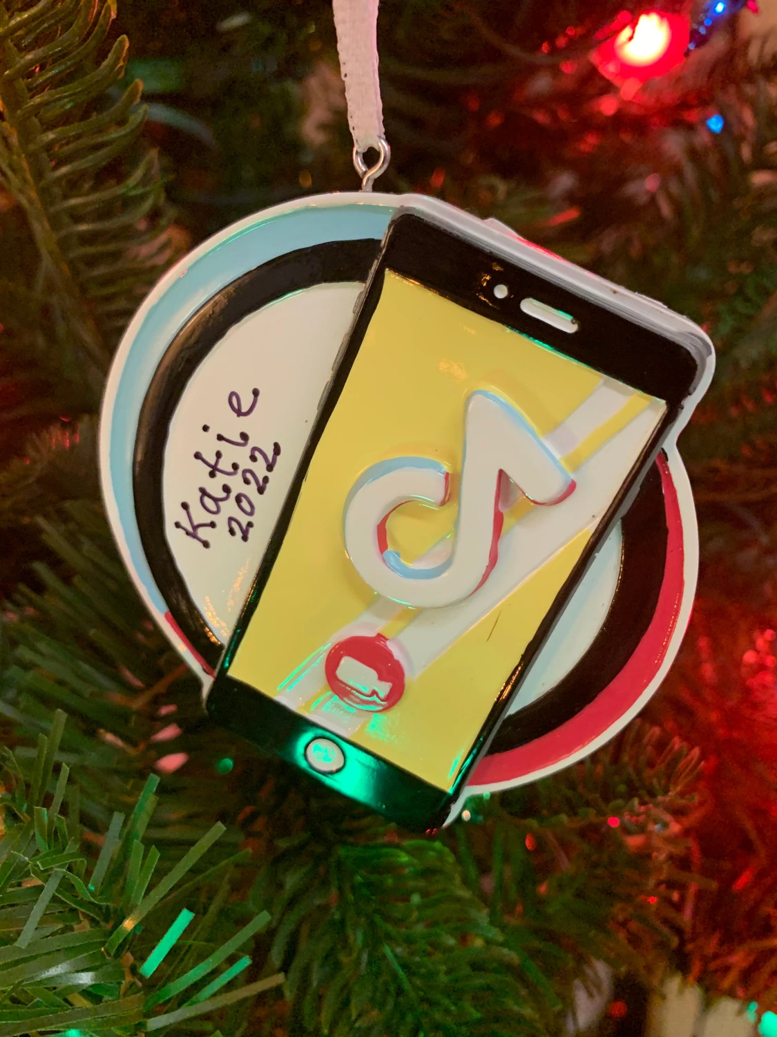 Cell Phone Dance App Personalized Christmas Ornament OR2292 2 Cell Phone Dance App Personalized Christmas Ornament OR2292 - Image 2