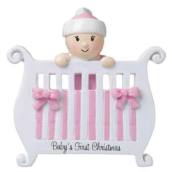 Baby Girl In Crib Personalized Christmas Ornament OR1732-P -Christmas Decoration Sale api0llv9b 90329.1646091887