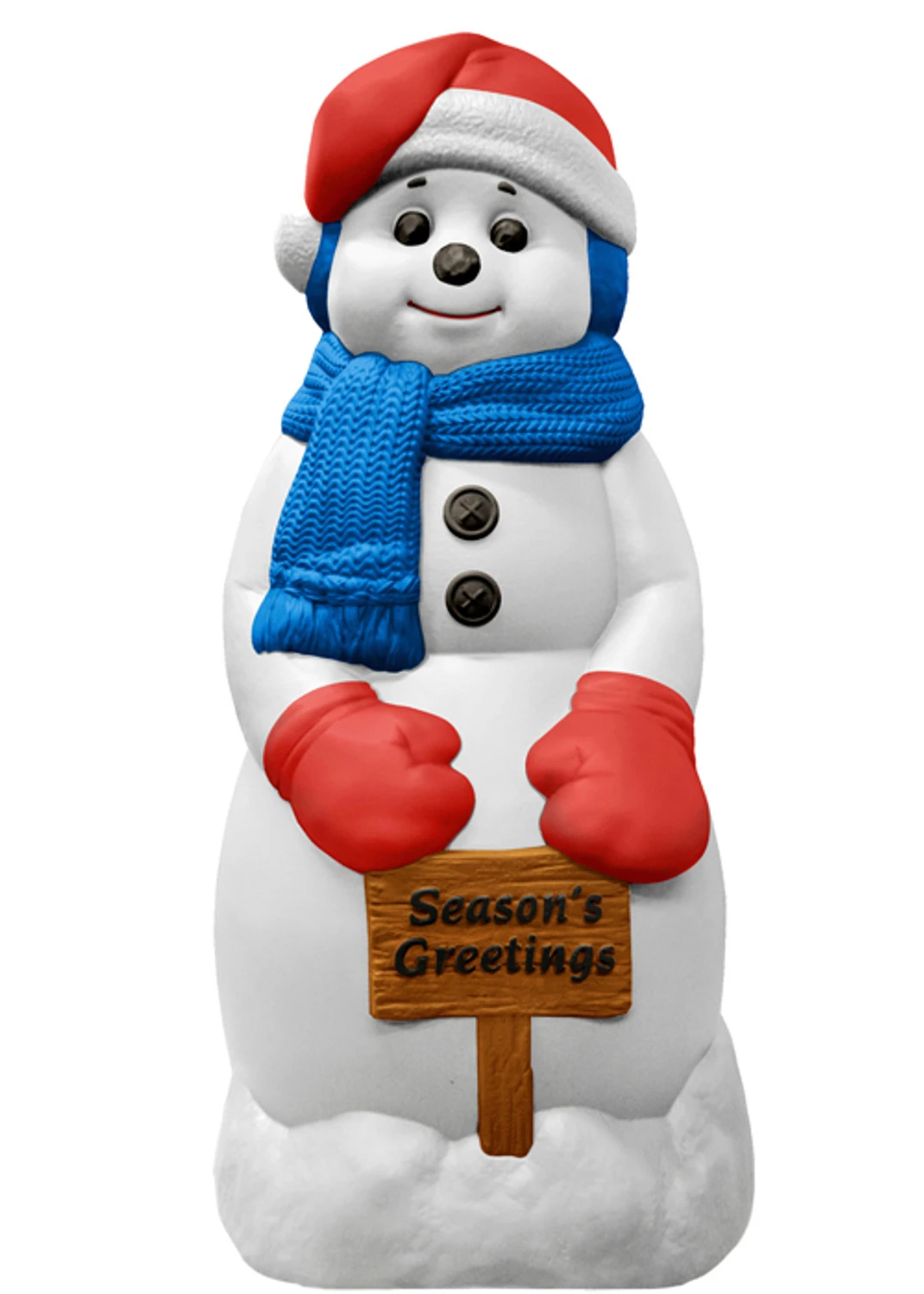 31" Season's Greetings Snowman Blow Mold Decoration C5170 1 31" Season's Greetings Snowman Blow Mold Decoration C5170