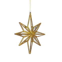 Raz Large Gold Mirrored Star Christmas Ornament -Christmas Decoration Sale api18sozn 29402.1646091912