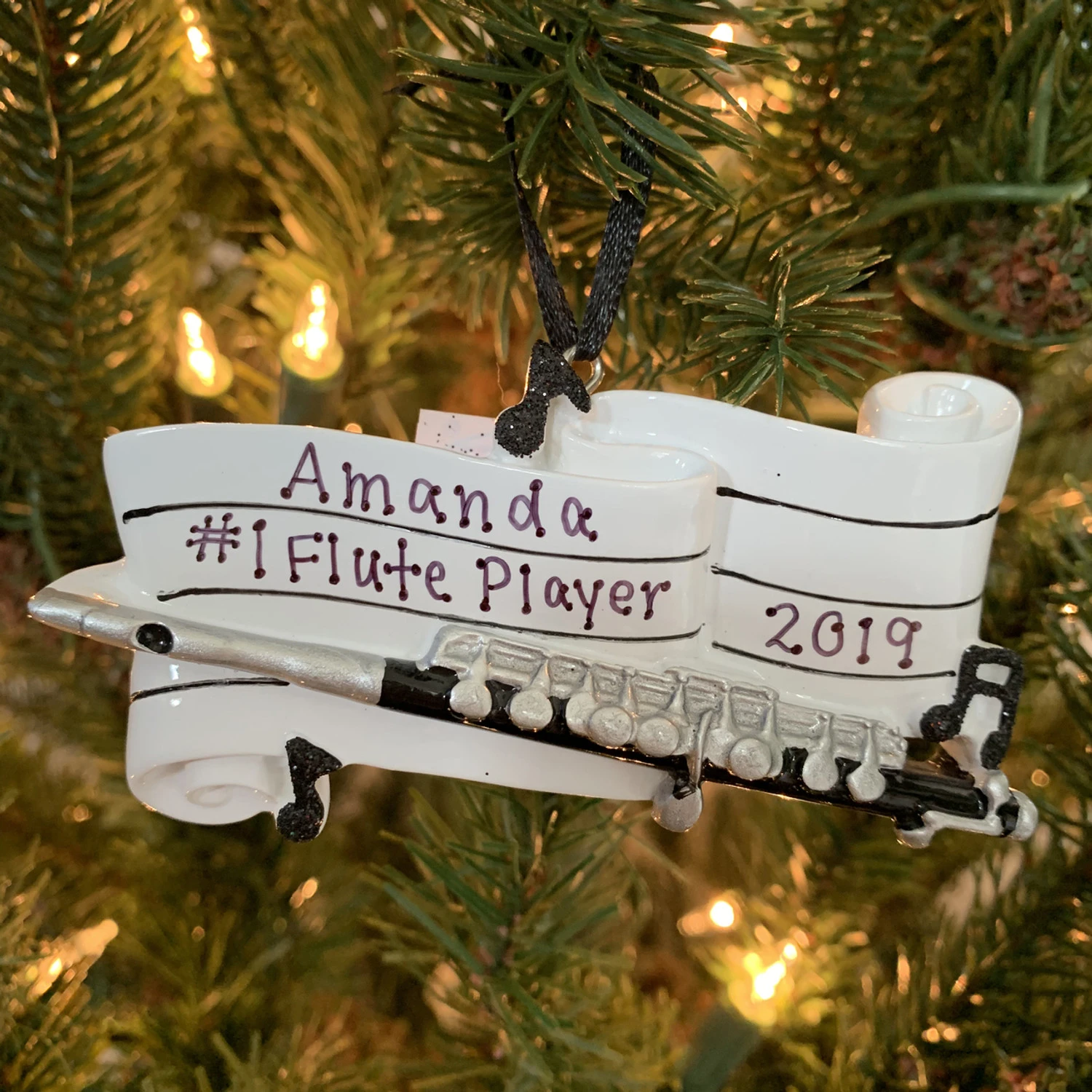 Flute Personalized Christmas Ornament OR1684 2 Flute Personalized Christmas Ornament OR1684 - Image 2