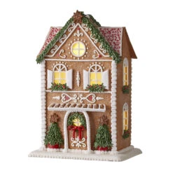 Raz LED Lighted Holiday Spice Gingerbread House Christmas House Figure -Christmas Decoration Sale api2eoglj 00017.1646091978
