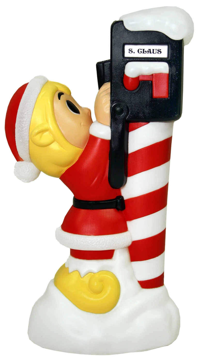 60" Santa And Elf 10 Piece Lighted Christmas Blow Mold Set 3 60" Santa And Elf 10 Piece Lighted Christmas Blow Mold Set - Image 3