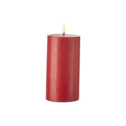 Uyuni 3" X 5" Or 7" Or 9" Flat Top Moving Flame Red Unscented Pillar Battery Candle -Christmas Decoration Sale api5gj2mx 03459.1646091968