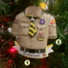 Kurt Adler 3.5" Boy Scout Shirt Personalized Christmas Ornament BS2202B